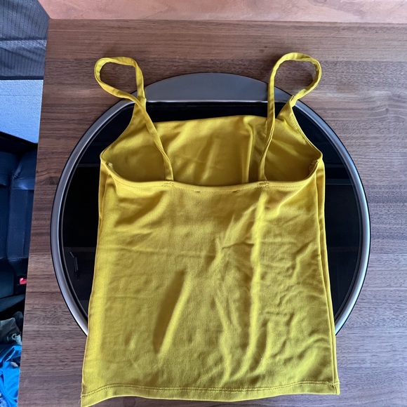 Yellow Spaghetti Strap Crop Top - Picture 2 of 5